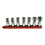 ATD Tools 1257- 7 PC 3/8” Dr SAE 6-Point Flex Socket Set 