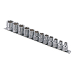 Genius Tools GS-312M - 12-PC 6-Point Metric Hand Socket Set - 3/8