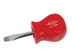 K Tool International 19801 - Stubby Slotted Screwdriver with Red Handle