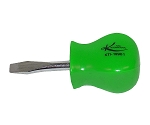 K Tool International 19901 - Stubby Slotted Screwdriver with Green Handle