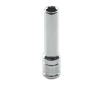 K Tool International 26206 - 1/4in. Drive Deep 6 Point Chrome Socket 6mm