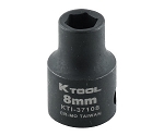 K Tool International 37108 - 3/8in. Drive Standard 6 Point Impact Socket 8mm