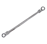 K Tool International 43519 - Ratcheting, Double Box End, Flexible Wrench, 17mm x 19mm, Extra Long, Reversible