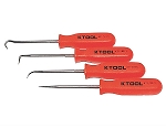 K Tool International 70070 - 4 Piece Neon Orange Mini Pick Set