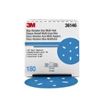 3M Automotive 36146 - 3M Hookit Blue Abrasive Disc Multi-hole, 36146