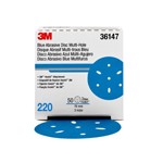 3M Automotive 36147 - 3M Hookit Blue Abrasive Disc Multi-hole, 36147