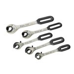 Astro Pneumatic 7120 - 5 Piece Ratchet and Release Flare Nut Wrench Set - SAE