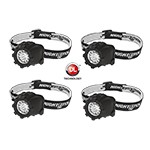 NightStick NSP-4606B - 4-Pack Black Dual-Light LED Headlamp 