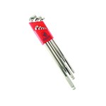 Bondhus 16799 - Hex Ball End Wrench Set, 9 Piece, 1.5mm to 10mm, Stubby, L Shape, BriteGuard, in Twist-to-Lock Case