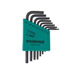 Bondhus 31732 - Torx Wrench Set, 8 Piece, T6 to T25, Short Length, L Shape, in Twist-to-Lock Plastic Case