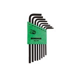 Bondhus 31832 - Torx Wrench Set, 8 Piece, T6 to T25, Long Length, L Shaped, in Twist-to-Lock Plastic Case