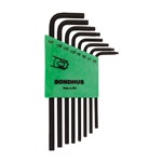 Bondhus 32432 - Tamper Proof Torx Wrench Set, 8 Piece, T6 to T25, Long Length, L Shaped, Twist-to-Lock Plastic Case
