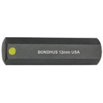 Bondhus 33280 - Hex Bit, 12mm, ProHold Bit Snaps into Any Standard 12mm 6 Point Socket, 2
