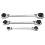 GearWrench 85204 - 3 Pc. 12-Point SAE QuadBox Double Box Ratcheting Wrench Set