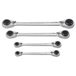 GearWrench 85215 - 4 Pc. 12-Point Metric QuadBox Double Box Ratcheting Wrench Set