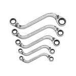 GearWrench 85299 - 5 Piece S Shape Reversible Double Box Ratcheting Wrench Set - Metric