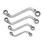 GearWrench 85399 - 4 Piece SAE S Shape Reversible GearWrench Set 