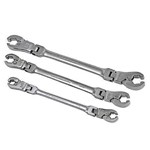 GearWrench 89098 - SAE Ratchet Flex Flare Nut Set, 3-Piece