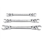 GearWrench 89099 - Metric Ratcheting Flex Flare Nut Set, 3-Piece