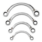 GearWrench 9850 - 5 Piece Metric Half Moon Reversible Double Box Ratcheting GearWrench Set