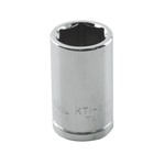 K Tool International 26110 - 1/4in. Drive Standard 6 Point Chrome Socket 10mm