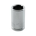 K Tool International 26112 - 1/4in. Drive Standard 6 Point Chrome Socket 12mm