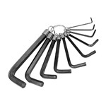 K Tool International 71480 - 10 Piece Metric Hex Key Set on a Ring