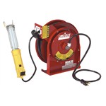 Lincoln Tool 91034 - Heavy Duty Reel with 50' Cord and Fluorescent Light with Outlet