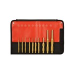 Mayhew Tools 61387 - 10 Piece Brass Pin Punch Set, Metric