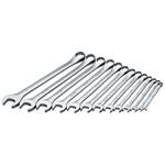 SK Hand Tool 86017 - 13 Piece SuperKrome Fractional Long Pattern Combination Wrench Set