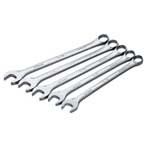SK Hand Tool 86041 - 5 Piece SuperKrome Metric Long Pattern Combination Wrench Set 
