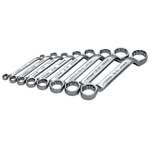 SK Hand Tool 86188 - 8 Piece 12 Point SuperKrome Short Deep Metric Offset Box End Wrench Set 