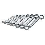 SK Hand Tool 86198 - 8 Piece 6 Point SuperKrome Short Deep Metric Offset Box End Wrench Set 