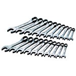 SK Hand Tool 86250 - 20 Piece SuperKrome SAE/Metric Short Combination Wrench SuperSet