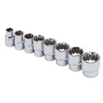 Titan Tools  15203 - 8 Piece 3/8'' Drive SAE Spline Socket Set