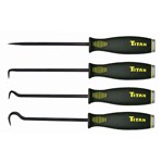 Titan Tools  17224 - 4 Piece Jumbo Bolstered Pick and Hook Set