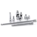 Titan Tools  18179 - 10 Piece Chrome Universals, Extensions, Reducers and Adapter Accessory Set