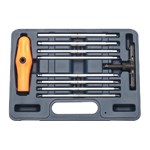 Vim Tool BHM100 - 10 Pieces Extra Long Metric Ball Hex Ratcheting T-Handle Set