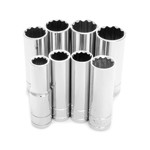 Wilmar W32600 - 8 Pc 1/2'' Dr 12PT SAE Deep Sk