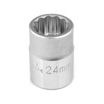Wilmar W34824 - Chrome Socket, 3/4 Drive, 24mm, 12 Point, Shallow