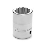 Wilmar W34825 - Chrome Socket, 3/4 Drive, 25mm, 12 Point, Shallow