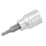 Wilmar W38874 - Chrome Hex Bit Socket, 3/8