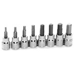 Wilmar W38890 - Chrome Hex Bit Socket Set, 8 Piece, 3/8